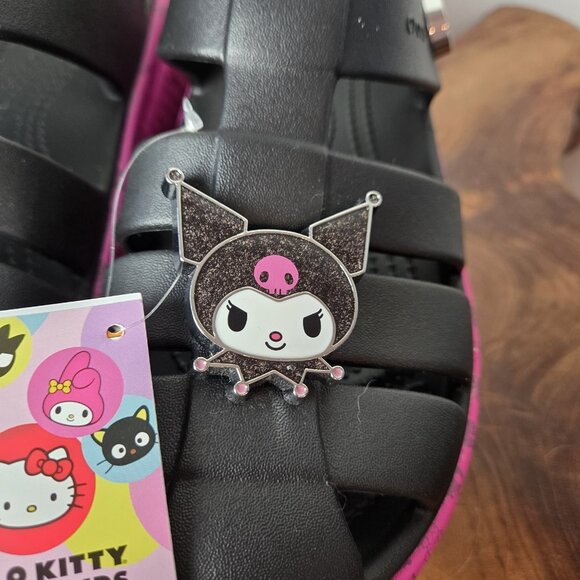 Crocs x Hello Kitty Platform Stomp Sandals Womens 9 Mens 7 Melody Kuromi Black - Picture 4 of 15